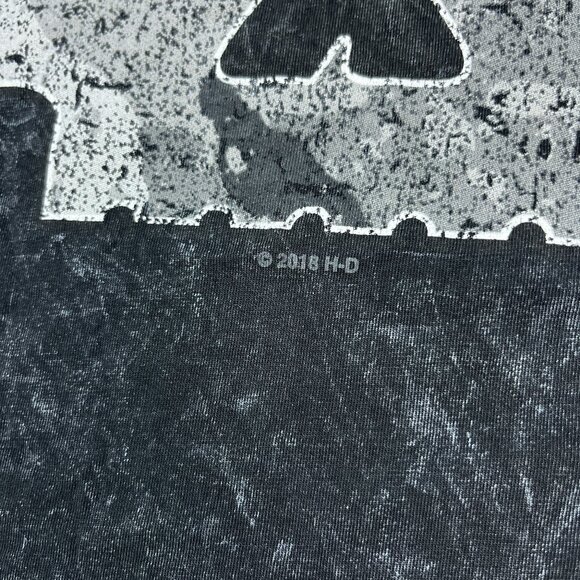 Harley-Davidson Shirt Mens 2XL Black Stonewash Skull Beartooth Billings Montana - Picture 7 of 12